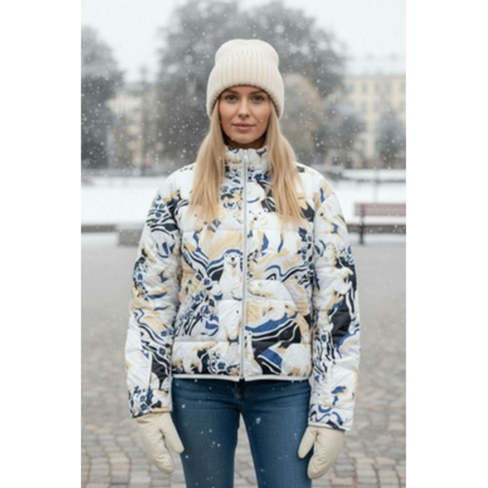 FP Movement Puffer Jacket Womens Small Polar‎ Bear PrimaLoft Packable